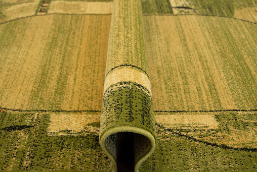 Owalny Agnella Dywan Erba Chrom Zieleń Beż