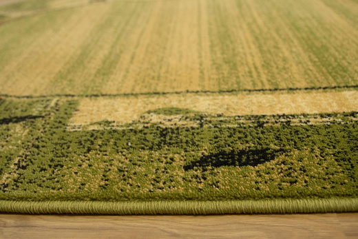 Owalny Agnella Dywan Erba Chrom Zieleń Beż