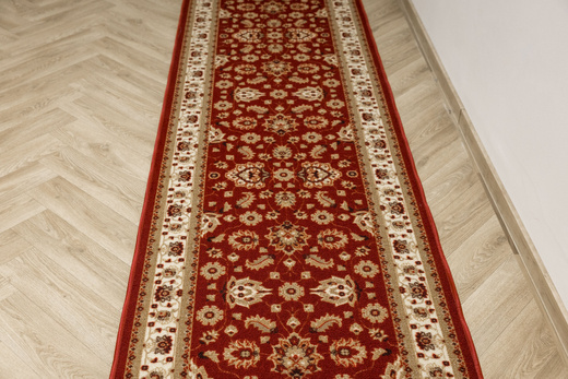 Chodnik Antypoślizgowy Antico 31 Bordo Ornament szerokość 100 cm