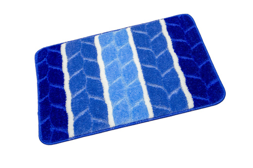 Dywanik Łazienkowy Fano Blue Niebieski Paski