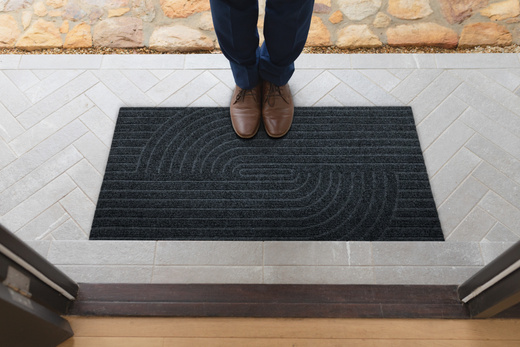 Wycieraczka Antypoślizgowa Tłoczona T-008 Grafit Geometria