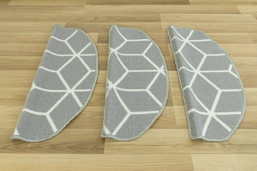 Nakładki półokrągłe cubes 19 jasny szary guma