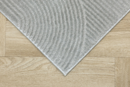 Dywan Misha J087A l.grey/d.grey Szary Półkola Linie