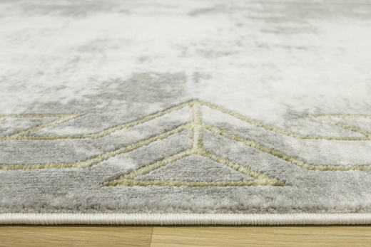 Dywan Felix 9337A l.grey/yellow Marmur Szary Krem Złoty z Ramką