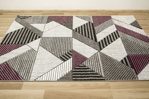 Dywan Amelia A632A grey/purple Szary Fiolet Linie Paski Kreski