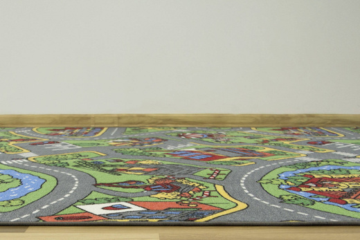 Dywan O-rally Uliczki droga zamek budowa miasto na filcu