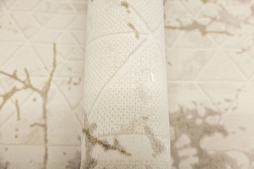 Chodnik Allora Plus B919A cream/cream Marmur Trójkąty Beż Krem Złoto szerokość 70 cm