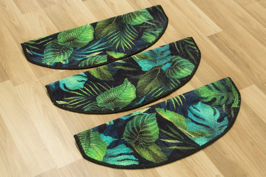Nakładki na schody półokrągłe Monstera Green Butelkowa Zieleń