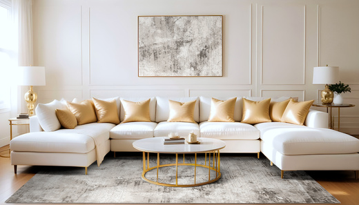 Dywan Nantes NT208A Beige/Vizon Szarobeżowy Kamień Marmur