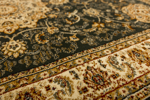 Dywan Super Rose D373A d.green/cream Ornament Medalion Zieleń