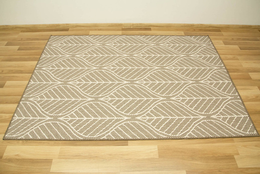 Dywan Dwustronny Sznurkowy Brussels 205647/10210 coffee Beż Krem Listki Outdoor