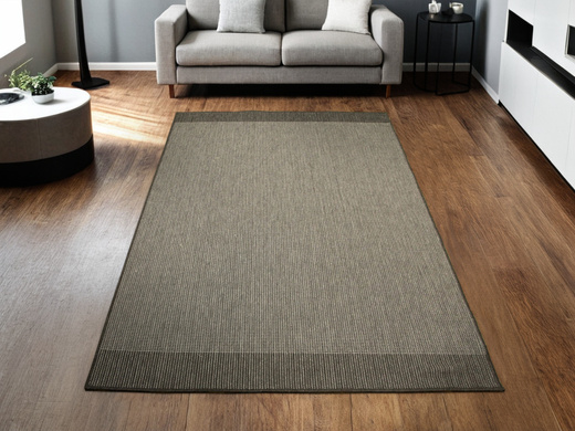 Dywan Dwustronny Sznurkowy Brussels 205664/11010 night silver Grafit Szary Pasy Outdoor