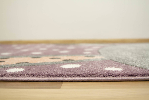 Dywan Dziecięcy Lima 1316C lila/l.grey Fiolet Szary Króliczek