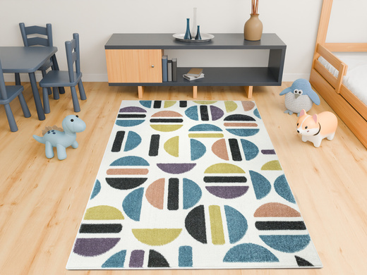 Dywan Dziecięcy Lima M045A rose/blue Krem Fiolet Półkola
