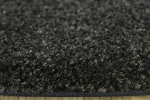 Okrągły dywan Shaggy/Sizal Akra 65242/999 Grafit Pasy