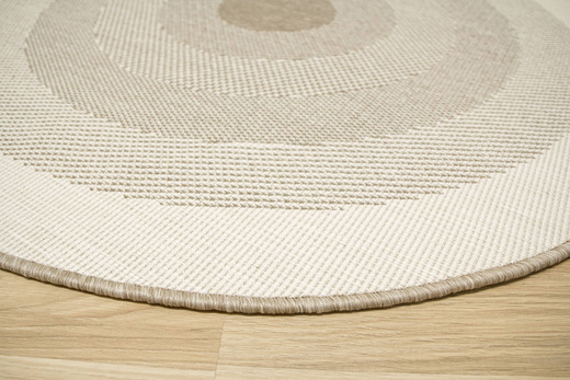 Okrągły Dwustronny Dywan Sznurkowy Brussels 2205195/10610 Linen Beż Krem Koła Outdoor