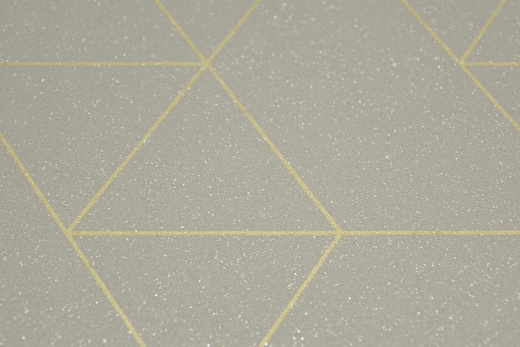 Wykładzina PCV Planet Jester 593 Jasne Szare Trójkąty Romby z Brokatem szerokość 1,5 m