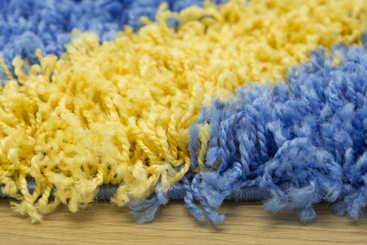 Dywan SHAGGY 0889 l.blue/yellow Krem Żółty Niebieski