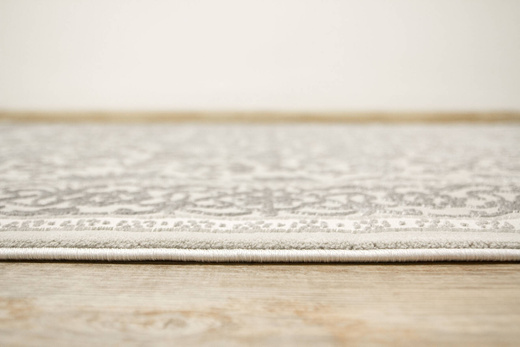 Lśniący Dywan Allora Plus F346A grey Srebrzysty Szary Ornament w Ramce