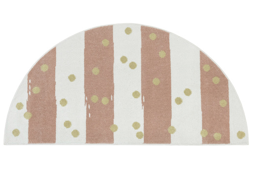 Dywan Półokrągły Dziecięcy Lima M044A cream/rose Róż Krem Zloty Paski