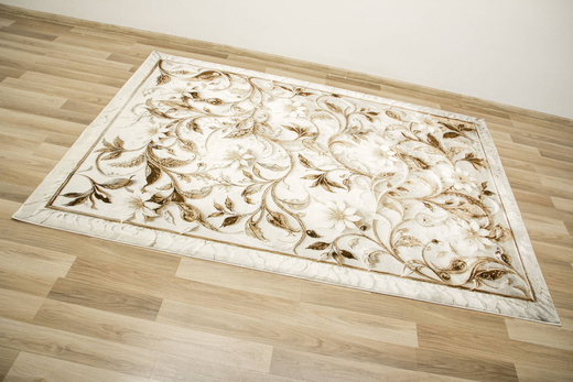 Dywan Modena 5524 l.grey/l.brown Krem Brąz Szary Liście Palm Marmur