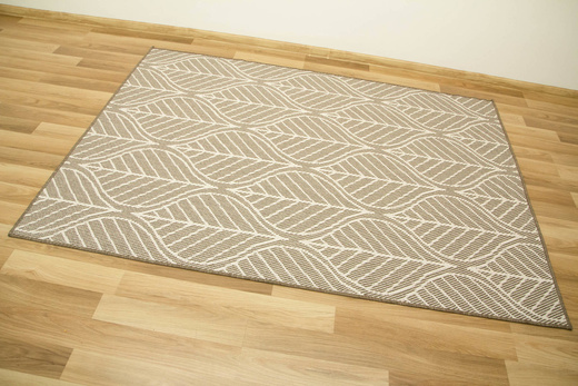 Dywan Dwustronny Sznurkowy Brussels 205647/10210 coffee Beż Krem Listki Outdoor