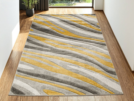 Dywan Amelia C012B grey/d.yellow Szary Żółty Fale