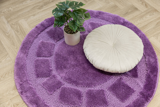 Dywanik Okrągły Łazienkowy Antypoślizgowy Ocean Fiolet