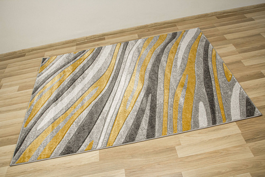 Dywan Amelia C012B grey/d.yellow Szary Żółty Fale