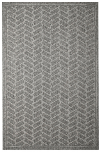 Dywan Dwustronny Sznurkowy Brussels 205855/10010 Silver Szary Krem Cegiełki Jodełka Outdoor