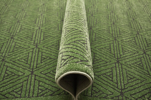 Dywan Teno F0336 Green Geometria Trójkąty Butelkowa Zieleń