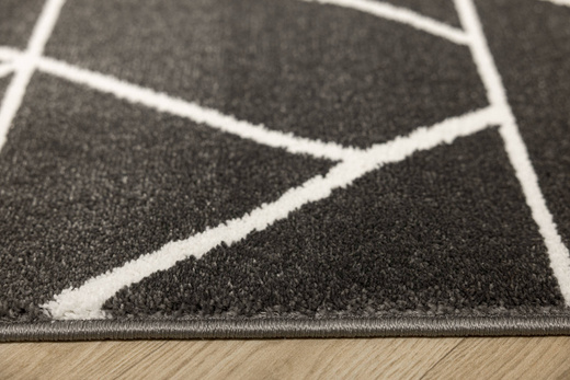 Chodnik Lima C877A Ciemny Szary Krem Trójkąty szerokość 80 cm