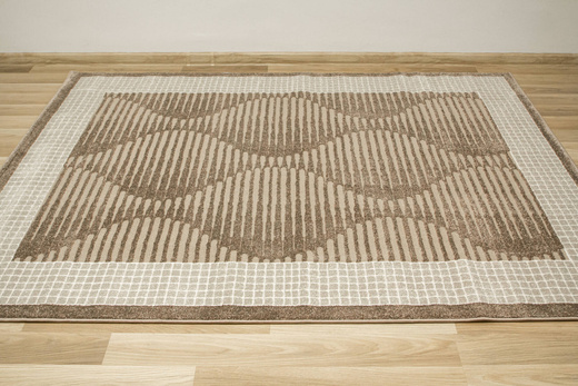 Dywan Teno QP030 Brown Brąz Beż Geometryczny