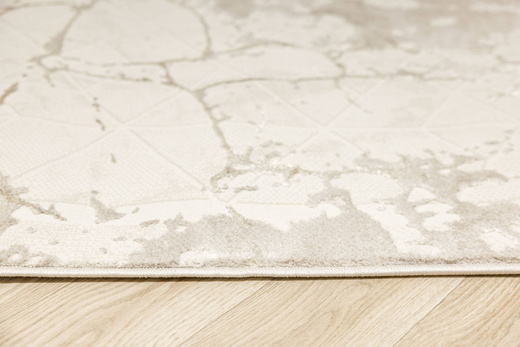 Chodnik Allora Plus B919A cream/cream Marmur Trójkąty Beż Krem Złoto szerokość 100 cm