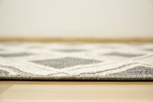 Dywan Pętelkowy Panorama 8321 l.grey/d.grey Szary Krem Romby