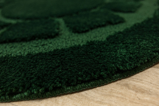 Dywanik Okrągły Łazienkowy Antypoślizgowy Ocean Butelkowa Zieleń