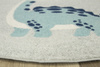 Okrągły Dywan EMILY KIDS 5860C turkus/l.gri Dinozaur