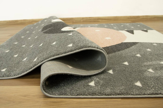 Dywan Dziecięcy Lima C885A l.grey/cream Zebra Róż Krem Szary