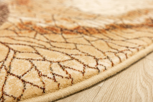 Okrągły Wełniany Dywan Isfahan Bellona Bursztyn