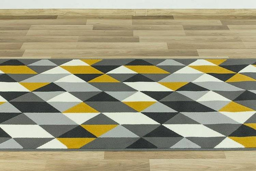 Chodnik luna 503652/89915 żółte trójkąty szerokość 60 cm