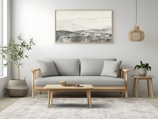 Dywan Illusion H017A creamHB/l.grey Szary Krem Lśniący Marmur Linie