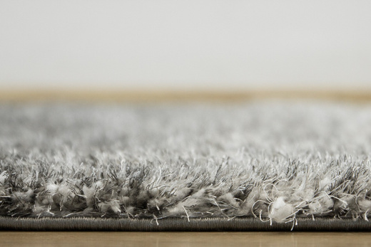 Dywan Shaggy Puffy P591 Anthracite White Antracyt Biel