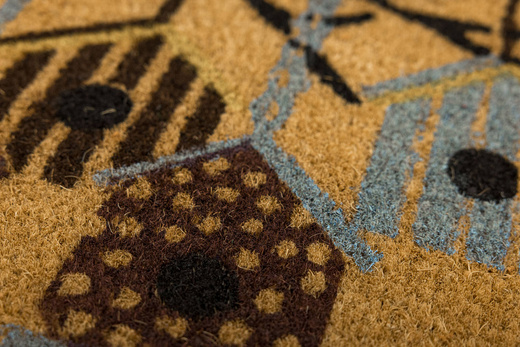 Antypoślizgowa Wycieraczka Kokosowa Kolor Home Budki Ciemne