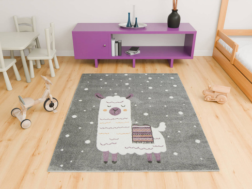 Dywan Dziecięcy Lima C261A l.grey/cream Szary Krem Lama