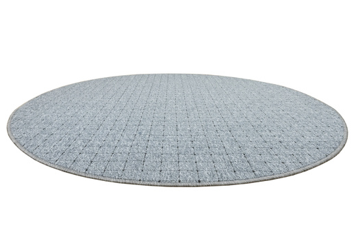 Okrągły Dywan Pętelkowy Zembla 73 Szary Grafit Kratka