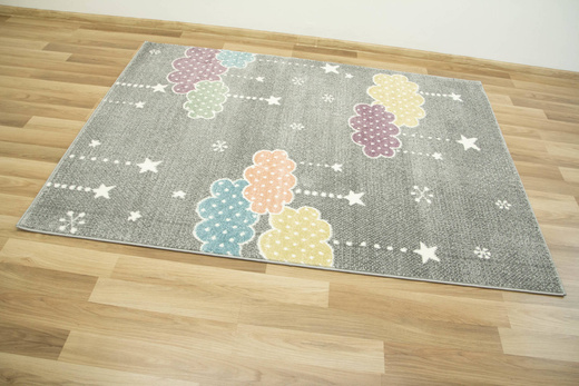 Dywan Lima B069A l.grey/cream Chmurki Gwiazdki