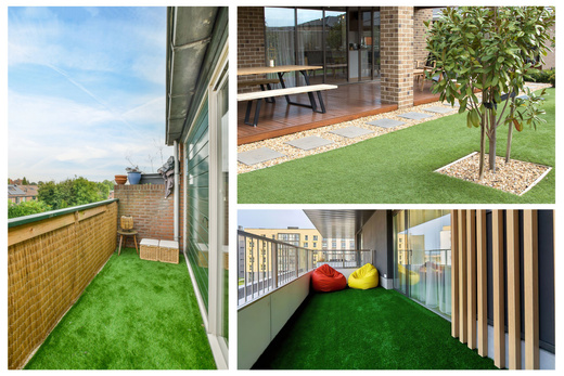 Zewnętrzna Sztuczna Trawa Palma Zieleń