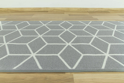 Antypoślizgowy chodnik cubes 19 jasny szary guma szerokość 120 cm