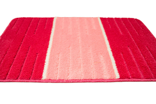 Komplet 2-częściowy Łazienkowy Como Pink Róż Krem Pasy