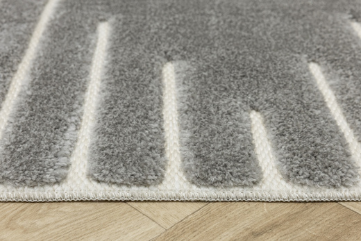 Dywan Shaggy Lula Soft IM43A CNFG4 Cream/Grey Szary Geometryczny Romby Kreski